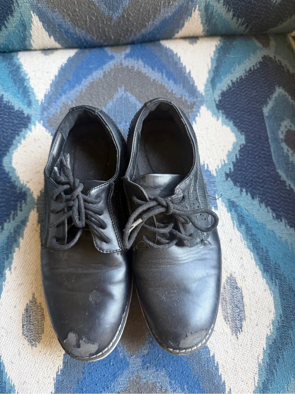Kids Black Lace-Up Dress Shoes for Boys